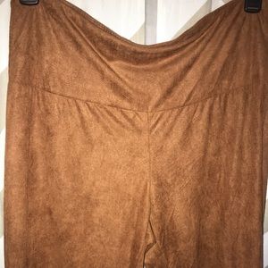 Suede high waisted leggings